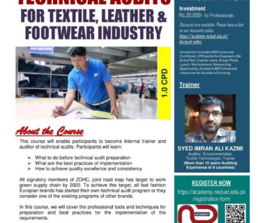 Professional Short Course at NED-UET